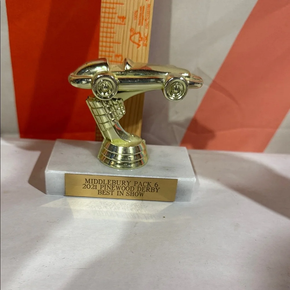 Blue and Gold car Trophies-assorted